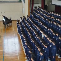 2.20合唱練習・式練習（３年生）