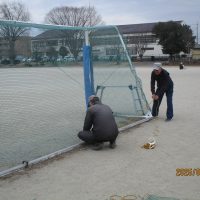 サッカーゴールがきれいになりました！