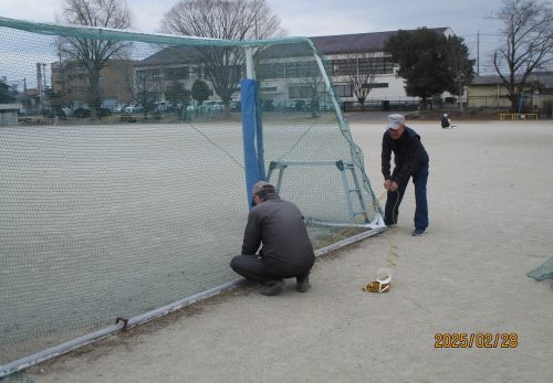 サッカーゴールがきれいになりました！