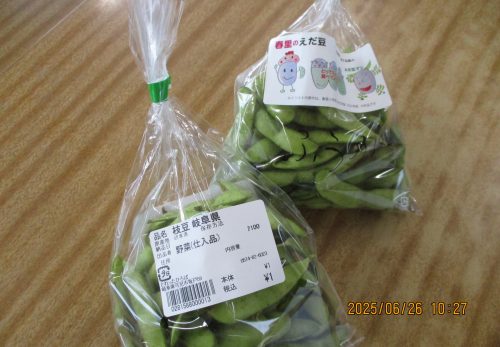 おいしそうな枝豆！