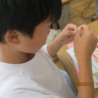 手縫い・・・はじめの一歩（5年生）