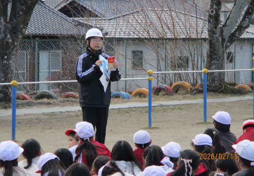 昼休みの避難訓練