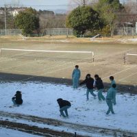 雪が残っていました
