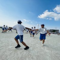 学年で運動会の開会式、リレー練習！