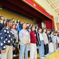 初めての学年合唱♪
